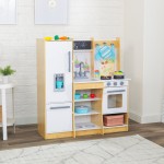 Bucataria de joaca pentru copii KidKraft Fresh Harvest Kitchen cu sunete si luminii 22 accesorii 